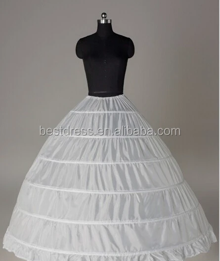 

Crinoline Women Petticoat 6 Hoop Handmade Crinoline Underskirt For Wedding Dress, White