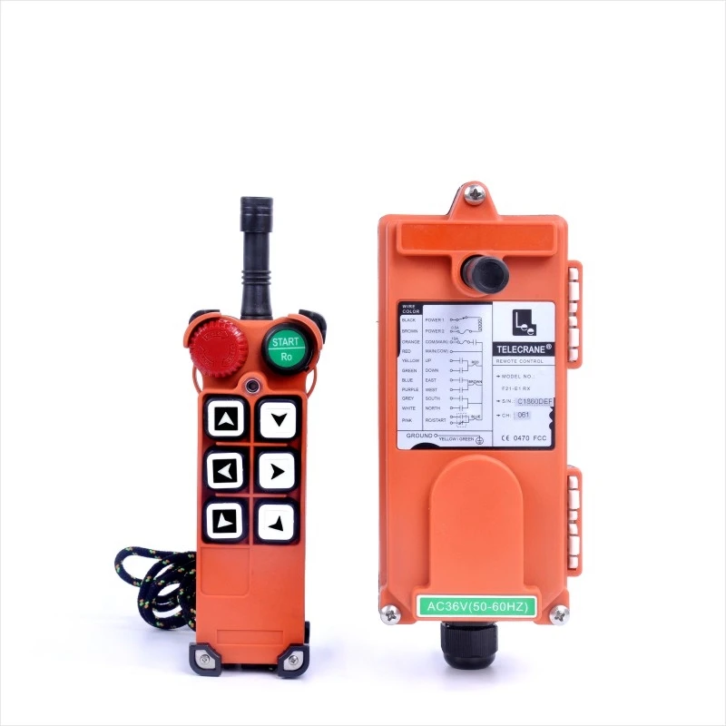 

TELEcrane F21-E1 6 Single Speed Wireless Remote Control for Crane Equipment, N/a