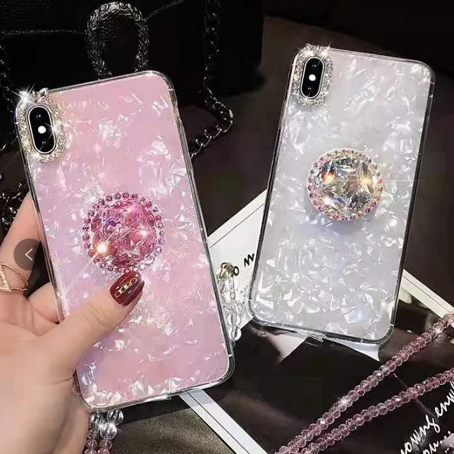 

Glitter Pearly-Lustre Translucent Shell Pattern Back Case For Apple Iphone X XS/XR/XS MAX