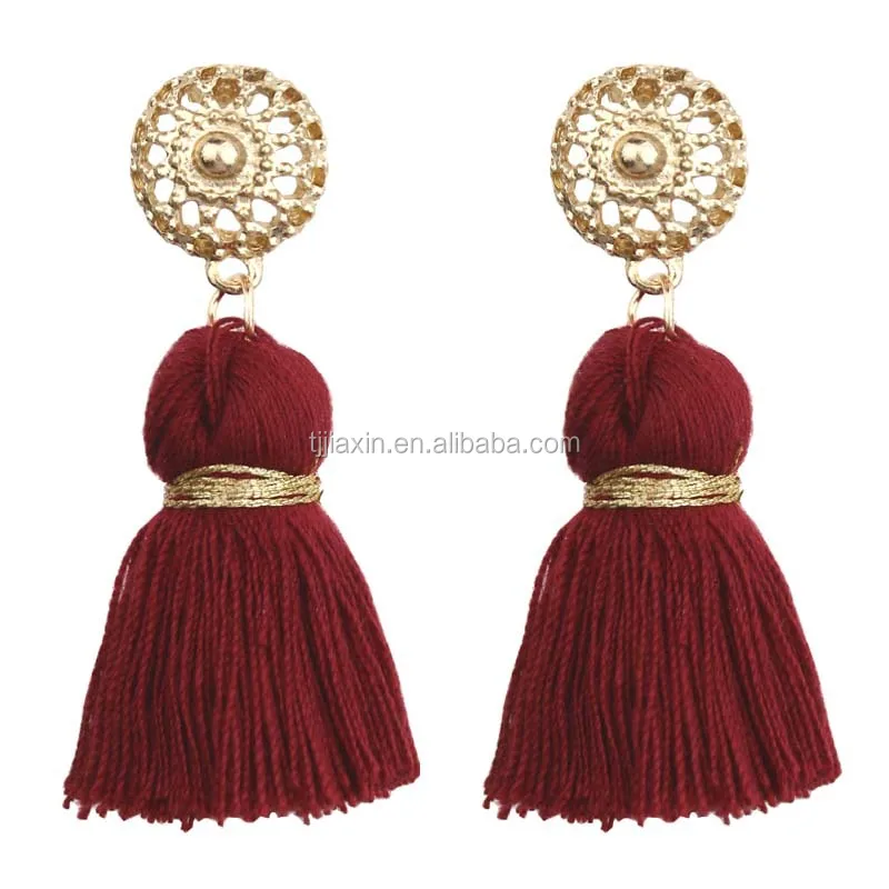 

Bohemian Style Bridal Wedding Tassel Earrings