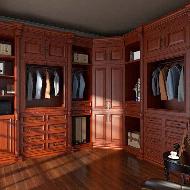 High Quality Wooden Open Wardrobe Interior Design Closet