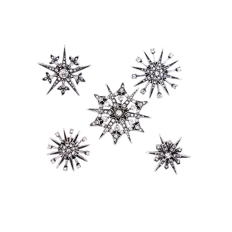 

ts00139 Vintage Silver Snow Brooches Pins Christmas Gift For Women 2019, As picture
