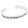Stainless Steel Copper Cuff With Stamped Words Inspirational Jewelry Bangle Gifts For Students Girls Children You Were Given