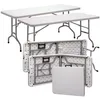 Wholesale cheap square white portable plastic folding rectangle table