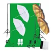 Professional Photo Studio Lighting Kit 45W 5500K Bulbs Light Stands Black White Green Fabric Back Soft Reflector Umbrellas