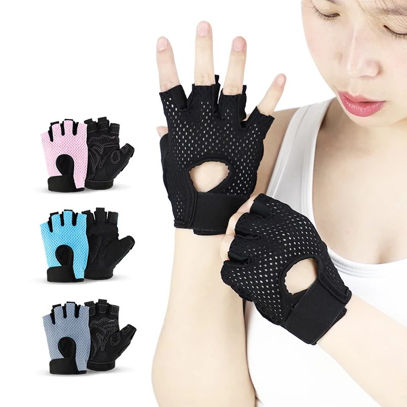 

Factory Price Low MOQ Premium Quality New Arrival Women Sport Workout Fitness Weight Lifting Gloves Gym Gloves for Ladies, 4 colors or customized