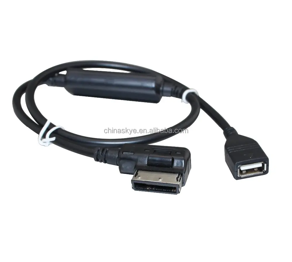 Usb Female Audio Cable For Benz Mmi C Cls E Glk Ml G S Series For Ipod Iphone Charge And Play Music