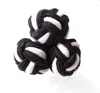 Double Ball or barrel Silk Knot Cufflink silk knitted cufflinks