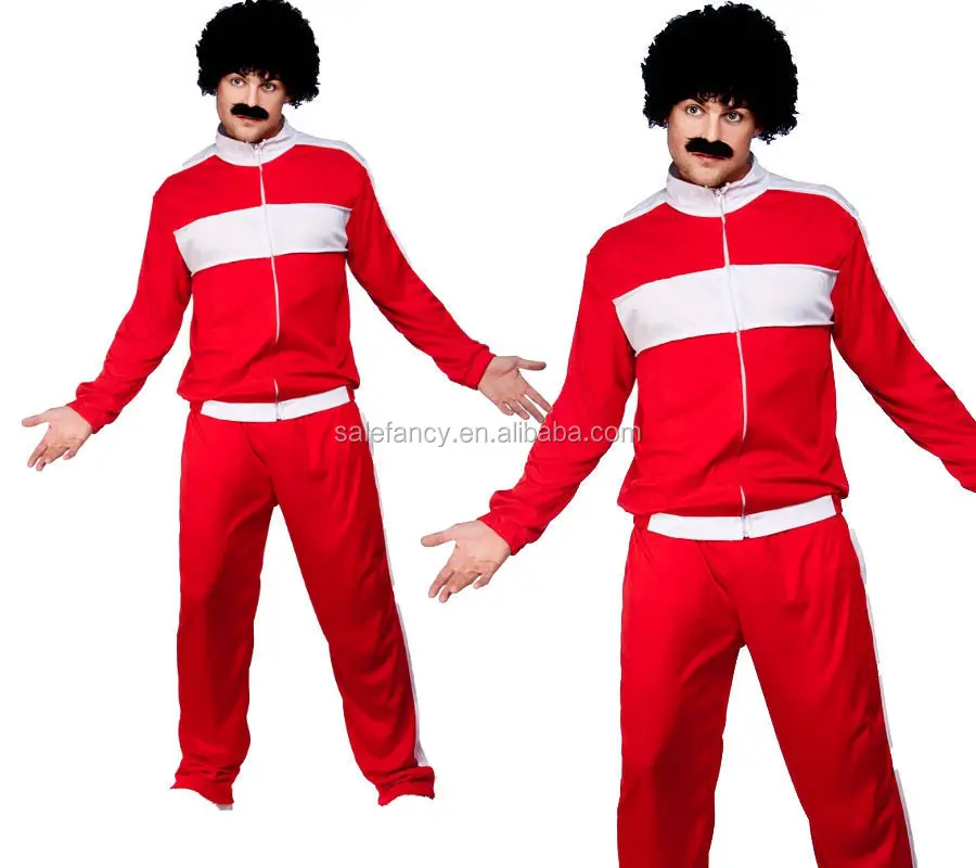 1980s Scouser Shell Suit Fancy Dress Adult Mens Ladies Tracksuit Costume