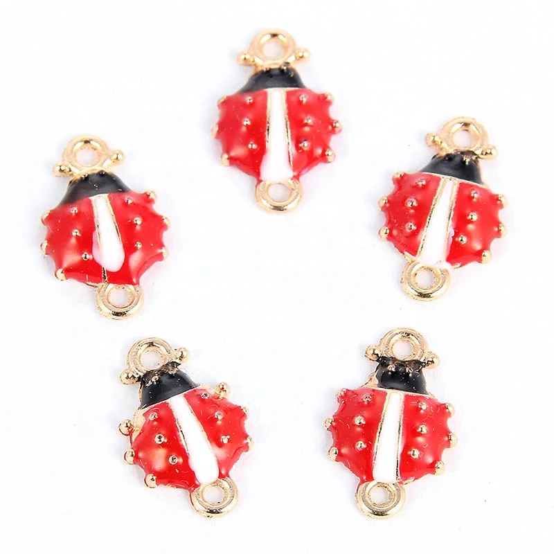 

Wholesale Red Enamel/Alloy Cute Ladybug Connector Charm DIY Craft Making Jewelry