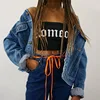 Europe and America foreign trade explosion 2017 speed sell Cross Border hot selling women's new letter printing sexy vest