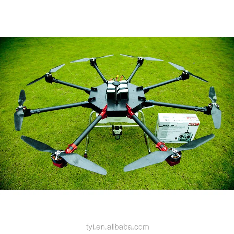 

OEM Wholesale 8 axis 10KG agriculture spraying machine RC agriculture drone uav aircraft, Black