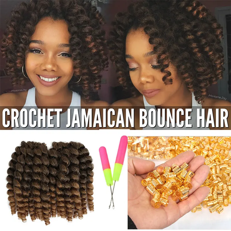 Ombre Color Jumpy Crochet Braid 8inch Afro Twist Jamaican Ombre Color Jumpy Crochet Braid 8inch Afro Twist Jamaican Bounce 2x Mambo Toyokalon