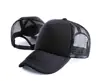 100 polyester black foam mesh blank hat plain trucker cap