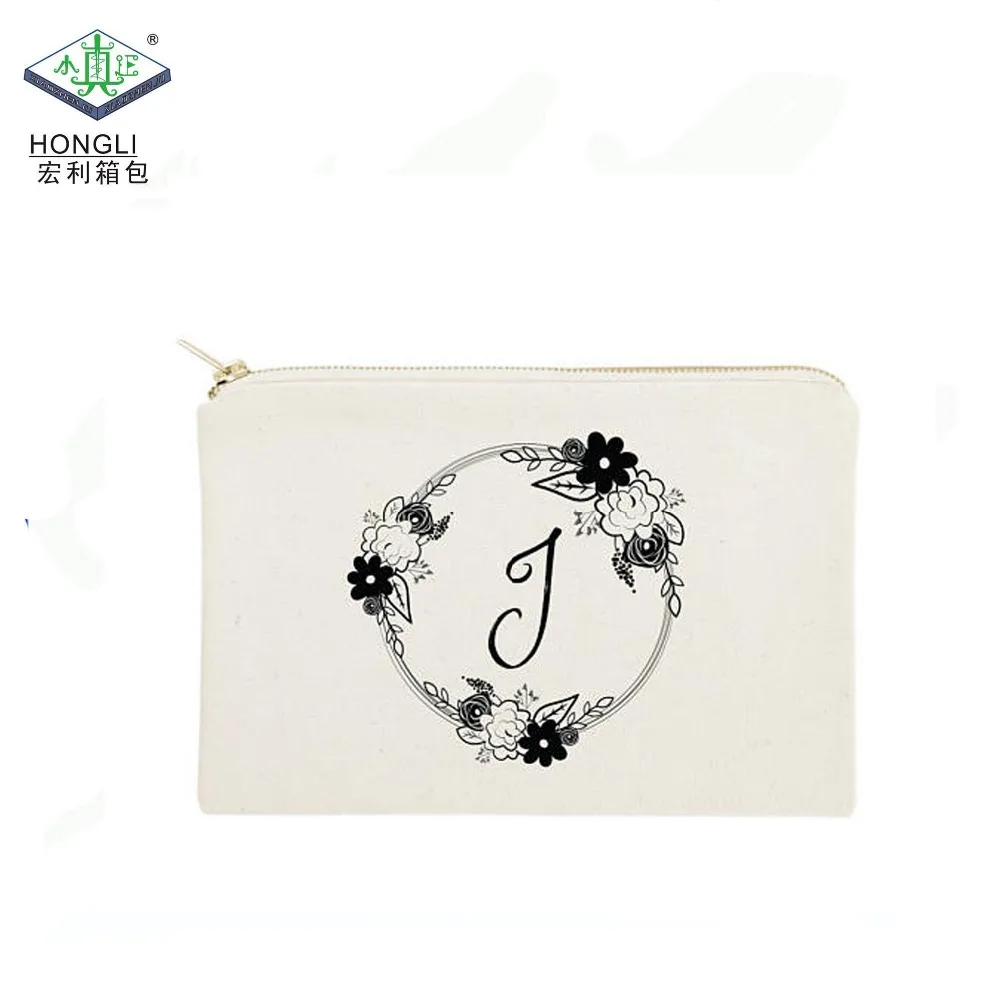 

Wholesale promotional travel pouch cosmetic zipper cotton bags, Customized