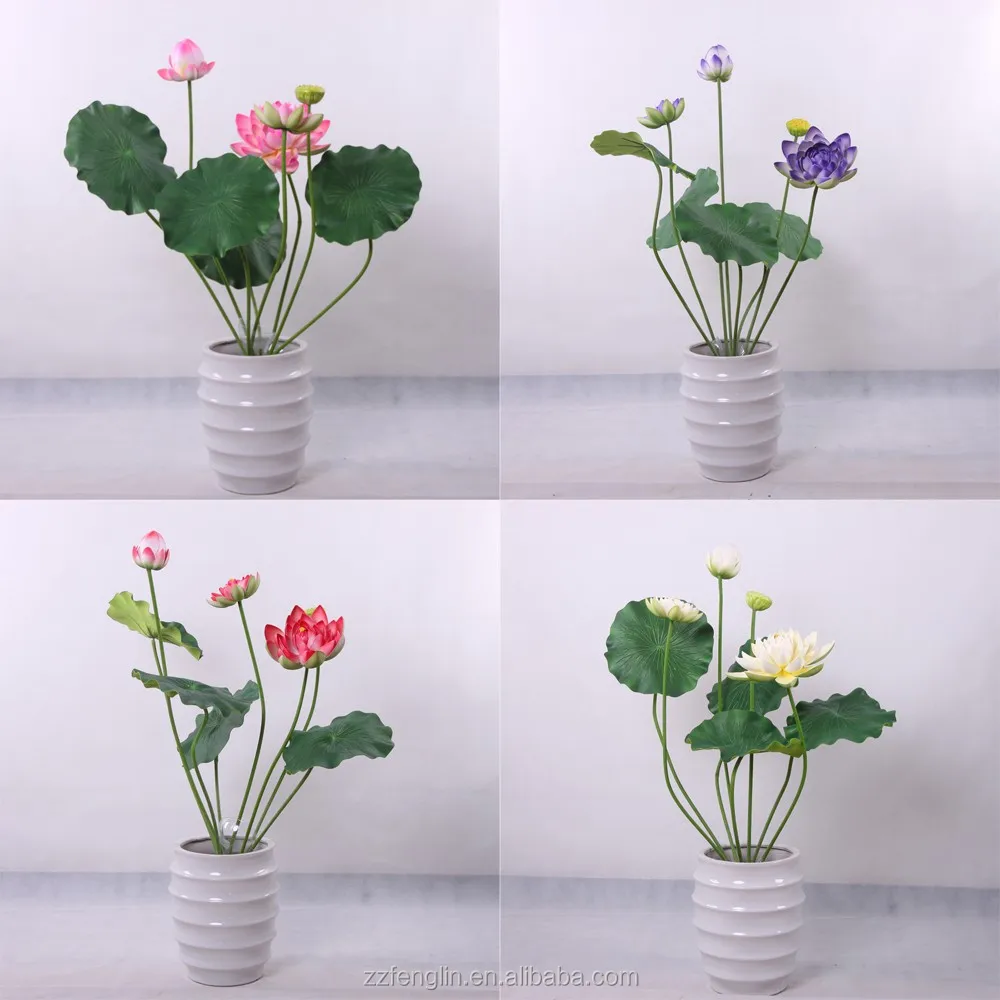 Decorative Artificial Floating Lotus Flower Cheap Artificial Lotus