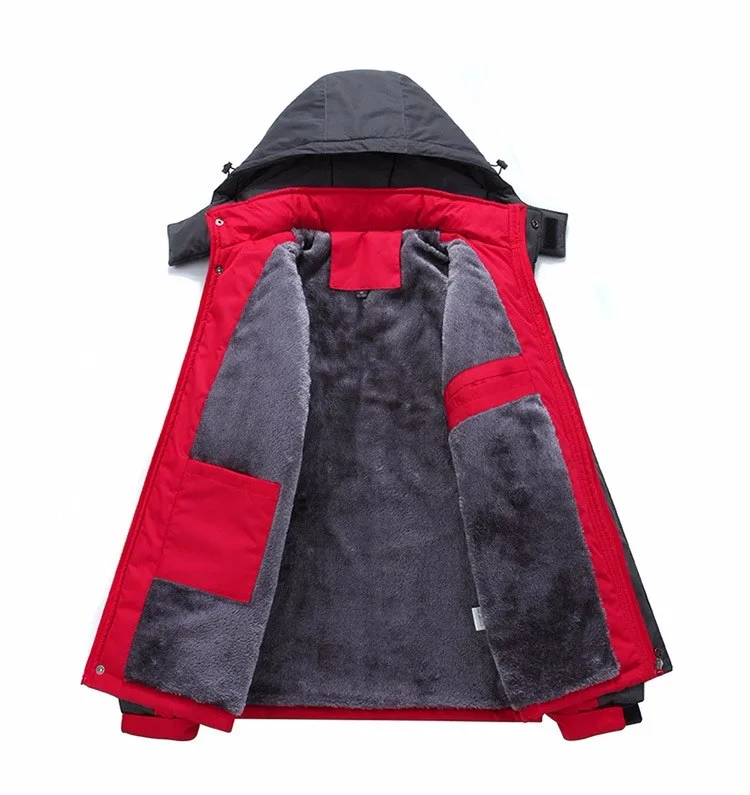  Men's Outdoor Thickening Waterproof Warm Sports Climbing Jacket_voghion.com