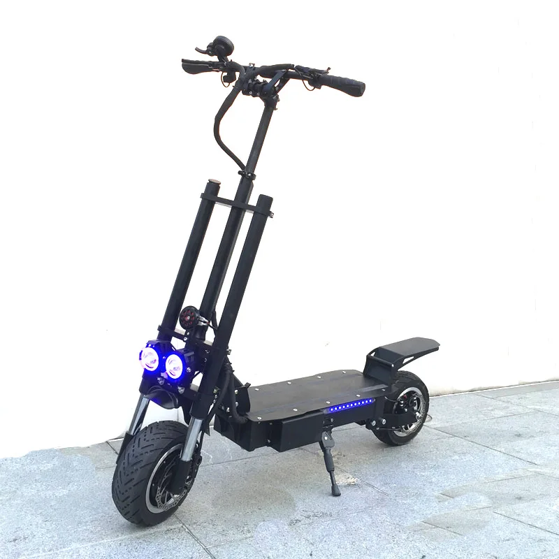 

2018 New Arrival 11inch most powerful folding electric scooter with seat 60V 5600W dual motor electric scooter adult, Black