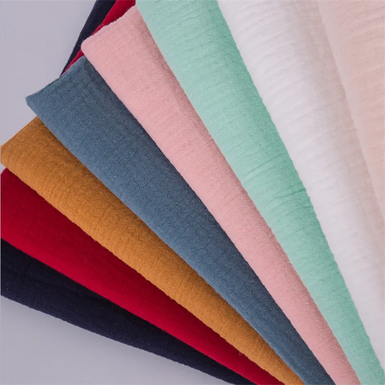 100% Cotton Double Crepe Cloth Pure Cotton Gauze Texture Crepe Cotton ...