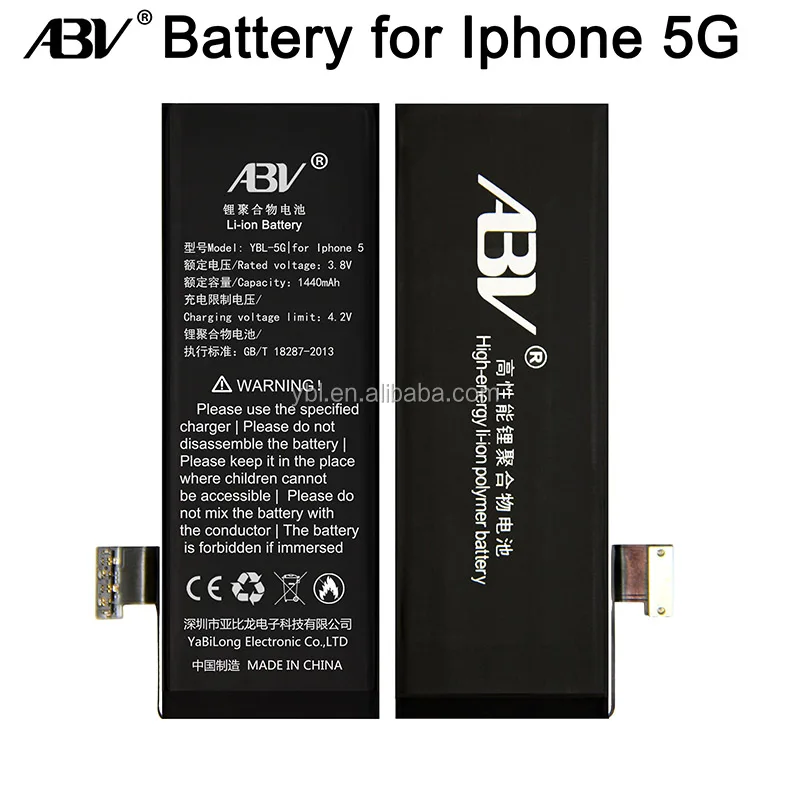 

100% ABV Brand New Good Quality Mobile Phone Battery for iPhone 5 Battery