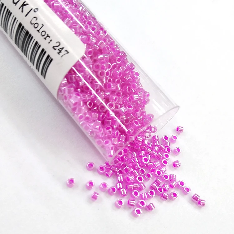 

Made in Japan Wholesale Cheap Hot Sell DB-247 Miyuki Delica Seed Beads 11/0 1.6MM for Garment Decoration, According to color card