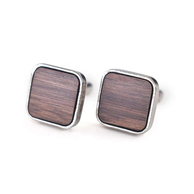 

customized walnut wooden cufflinks blank