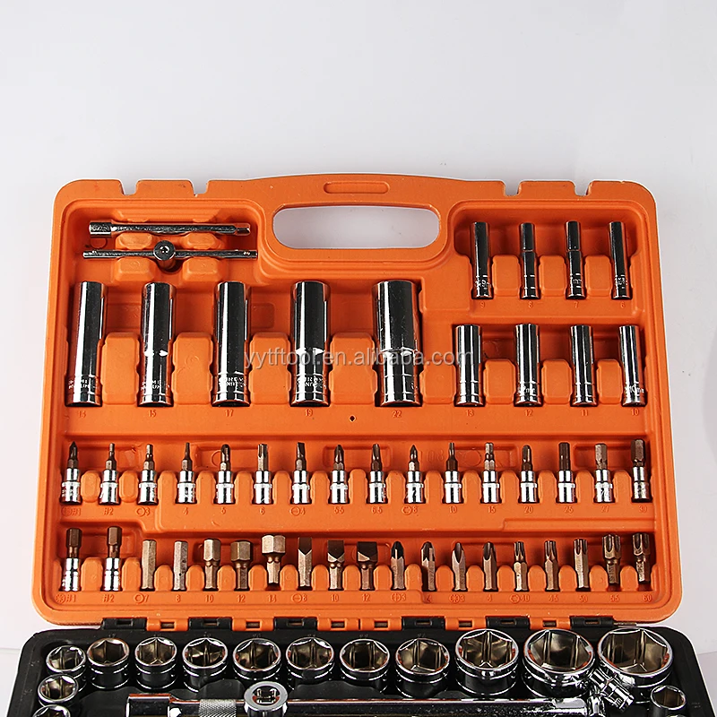108 Pcs Socket Wrench Set 1/2'' Drive Box Spanner Auto Repair Tool Hand