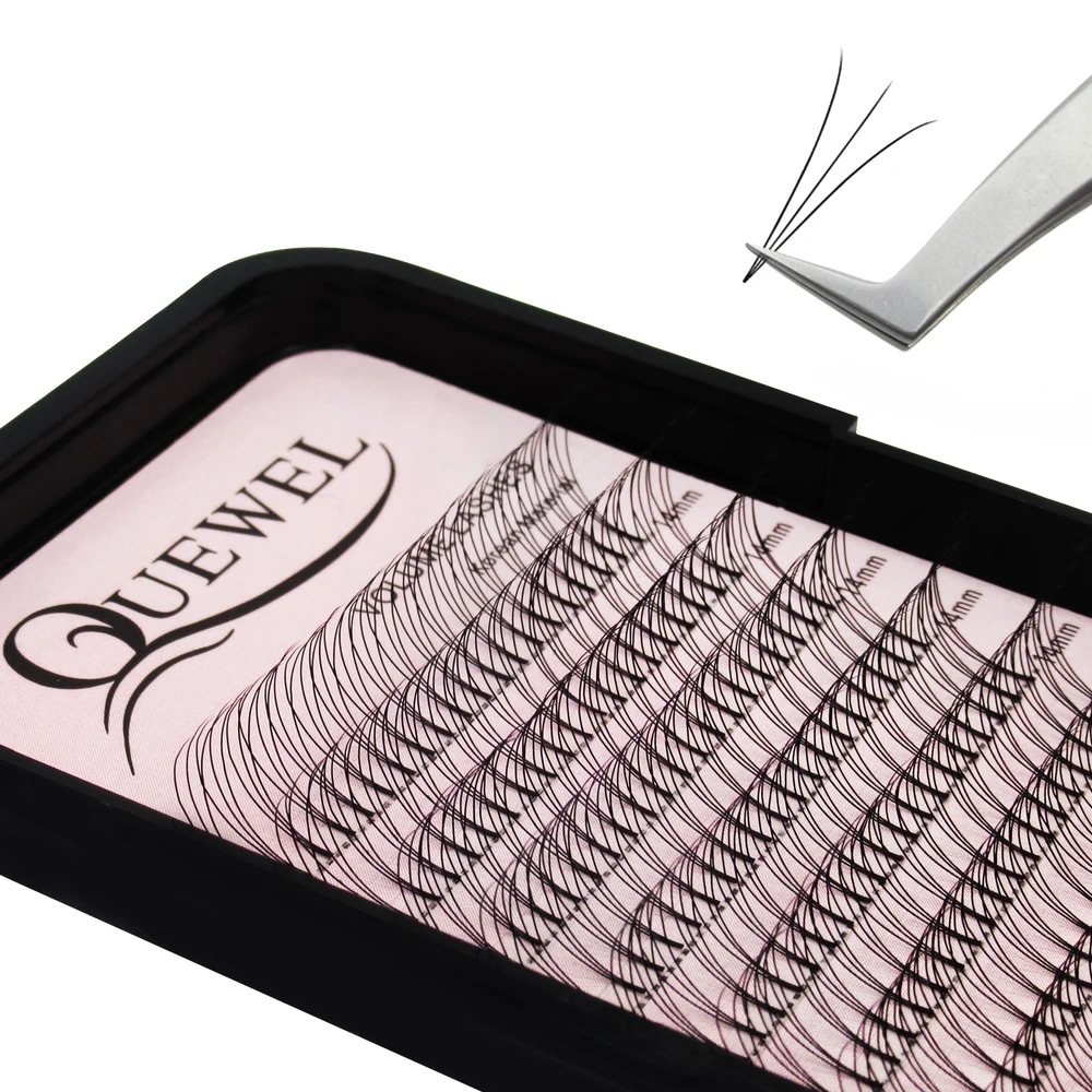 

Wholesale 0.07/0.10 Pre Fanned Eyelash Extension, High Quality Pre Made Volume Fans, Private Label Russian Eyelash Extension, Natural black