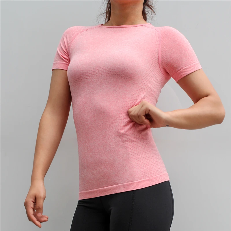 
Chenhao Blue Seamless Sportswear Clothing Quickly Dry Women Sports Wear Yoga Top Fitness Sexy Gym Wear 