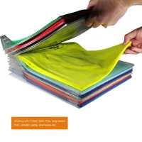 

10 Layer Fast Clothes Fold Board Clothing Organization System Shirt Folder Travel Closet Drawer Stack Household Closet Organizer