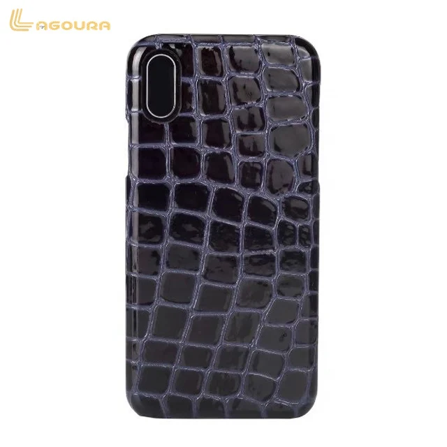

stone pattern real leather phone case for iPhoneX in stock, Black,dark blue,brown