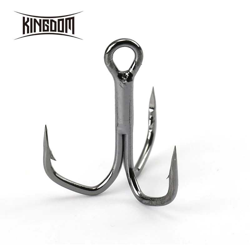 KINGDOM Alloy Steel 8# and 10#  with barb strong stiff hooks 5pcs/box Fishing Hook
