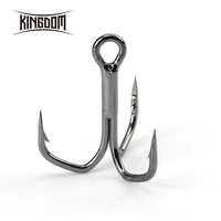 

KINGDOM Alloy Steel 8# and 10# with barb strong stiff hooks 5pcs/box Fishing Hook