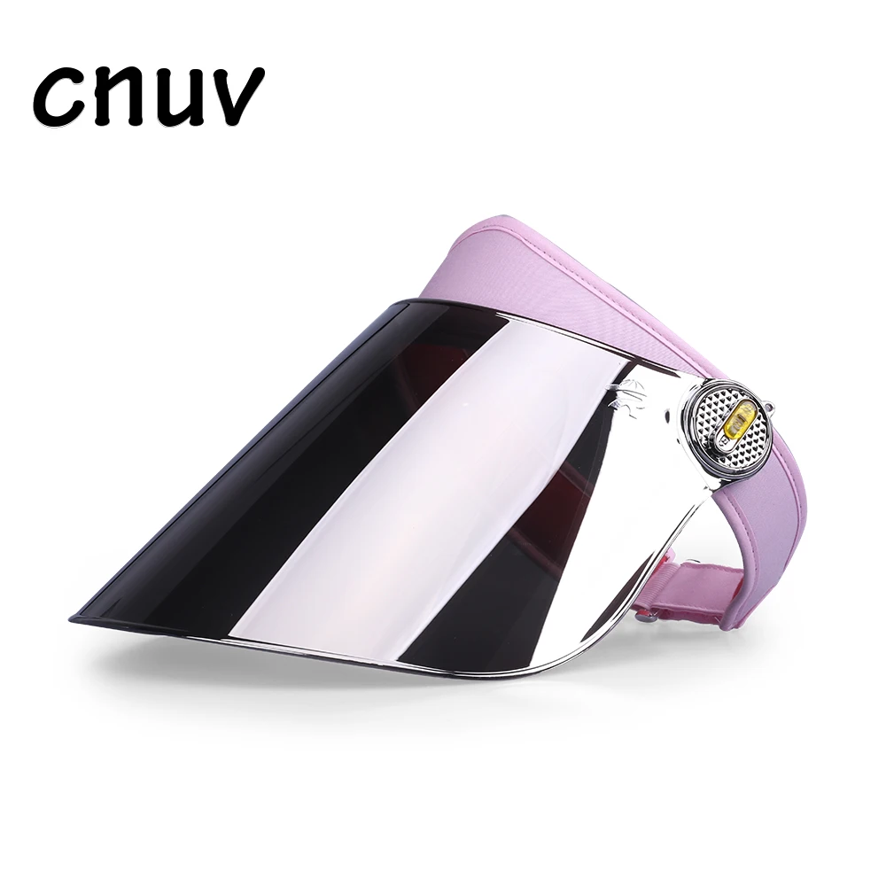 
2020 Customized Summer UV Protection Sunshade Hat Women plastic visor transparent golf sun hat visor 