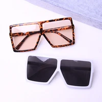 

New retro square big frame Oversize sunglasses siamese sun shades glasses mirror men women latest fashion sunglasses