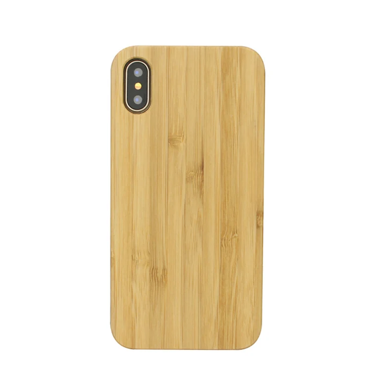 

High Quality Natural Real Bamboo Wood Hard Phone Case For iphone X, Original wood/bamboo colors for option