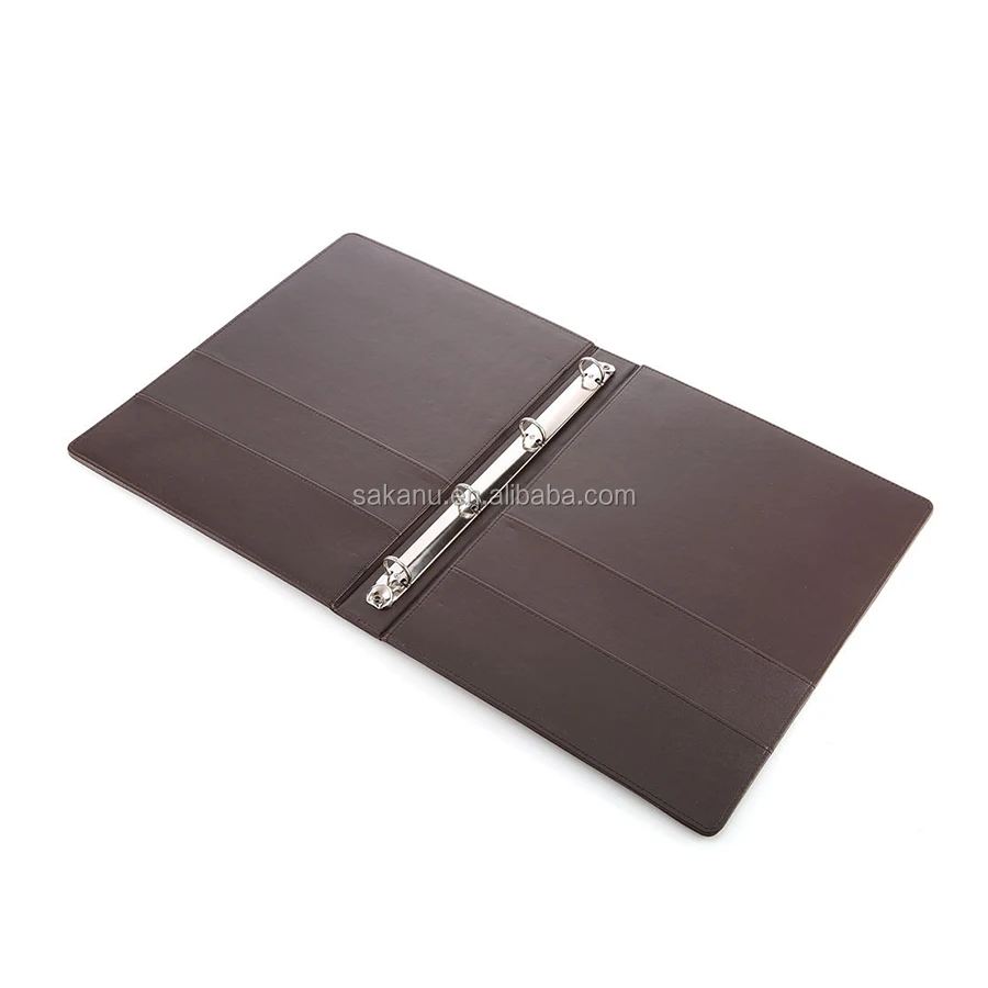 Simple A4 Document Holder Pu Leather Ring Binder File Holder Buy A4
