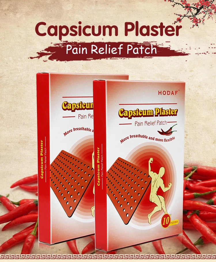 Chilli Extract Capsaicin Heat Plaster Chronic Back Pain Capsicum