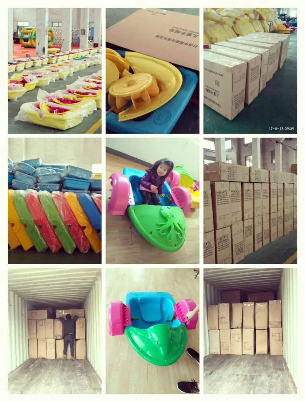 Haotong cheap plastic small hand pedal boat kids mini hand paddle boats