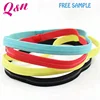 wholesale solid / custom colors double braided nylon stretch headbands for girl