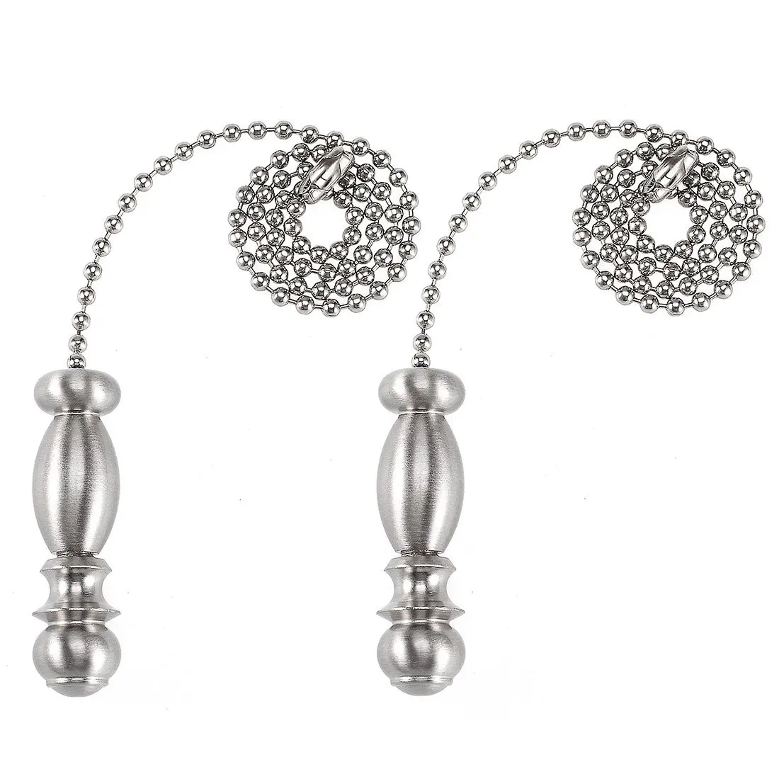 uxcell Ceramic White Pendant 12 inch Antique Brass Finish Pull Chain for Lighting Fans Pack of 2