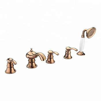 Antique Brass Rose Gold Bath Tub Shower Faucet Set Buy Tub