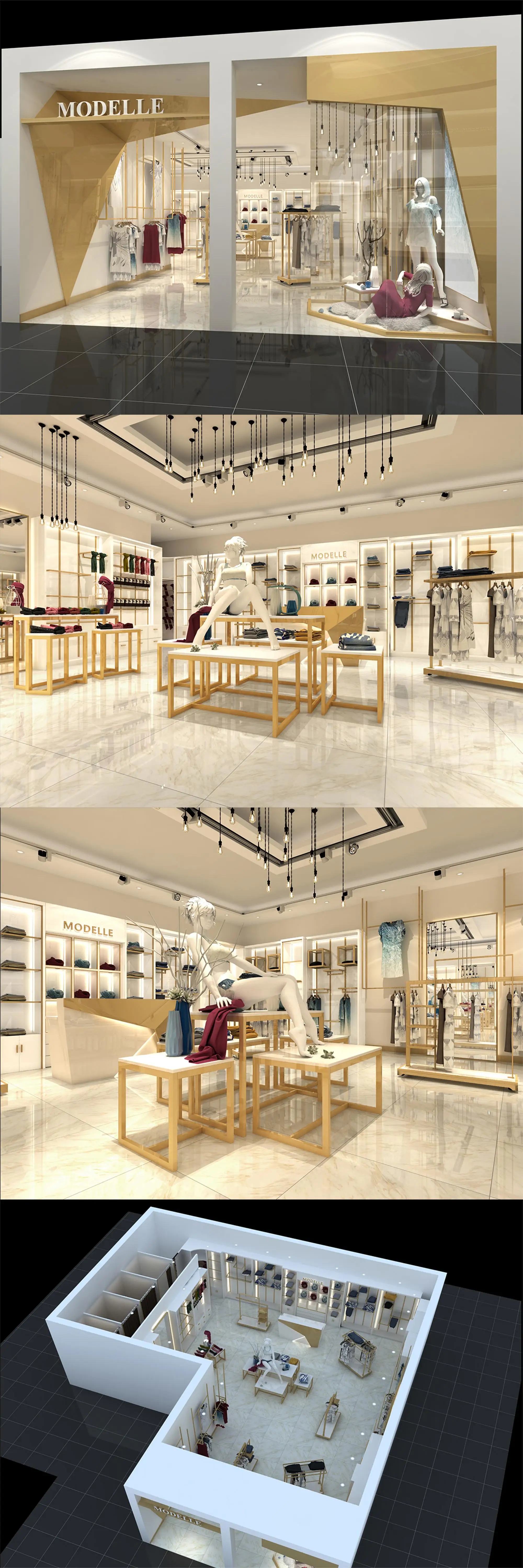 Classic Style Shop Fittings For Ladies Retail Fashion Clothing Shop