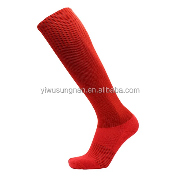 Hot sale cheap football custom polyester wholesale long soccer socks