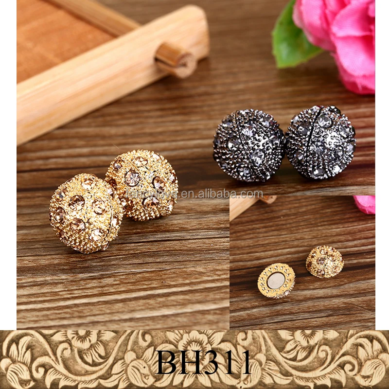 

Fancylove Jewelry fashion cute Muslim scarf pin hijab accessories round small magnet brooch, As pictures or as customer request
