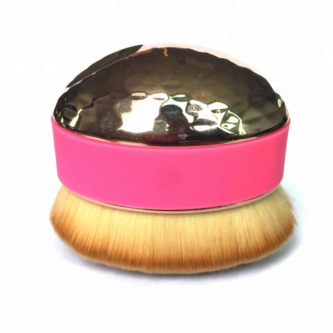 travel storage cheap single wholesale gold low moq vegan oval make up egg makeup oval flat top foundation rose gold kabuki brush