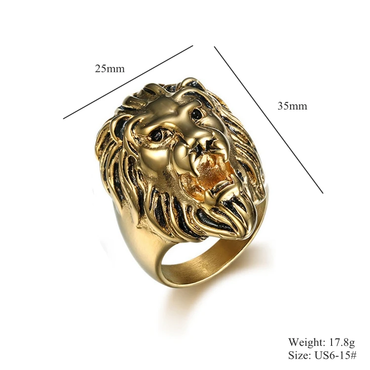 Cincin Kepala Singa Emas Hewan Antikarat Punk Buy Singa Kepala Cincin Emas Singa Kepala Cincin Cincin Kepala Hewan Product On Alibaba Com
