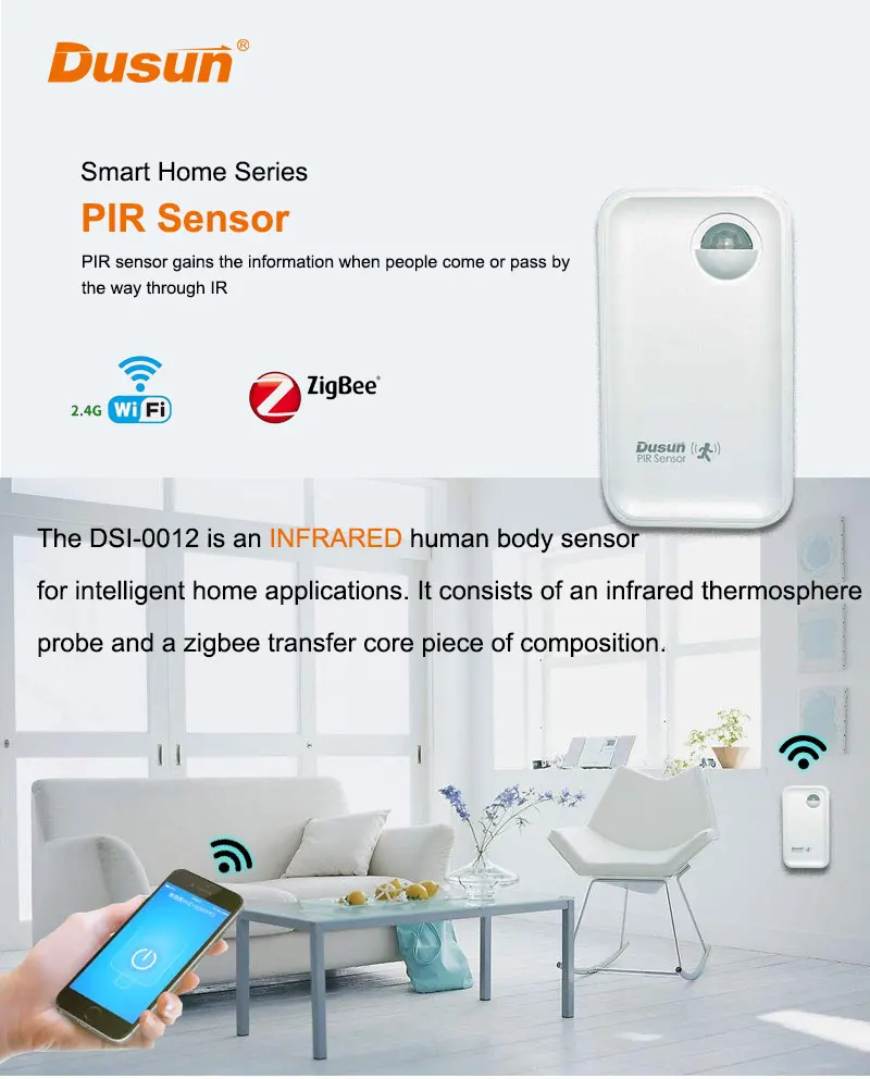 Light Wireless Home Security Smart Home Wifi cảm biến chuyển động 