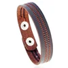 Men PU Leather Button Bracelet Computer Embroidery Simple Style Bangle & Bracelet For Women Fashion Punk Jewelry