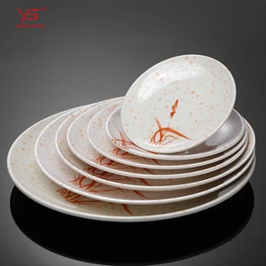 Image of 2017 Melamine western melamine plates bulk imitation crockery round dish melamine